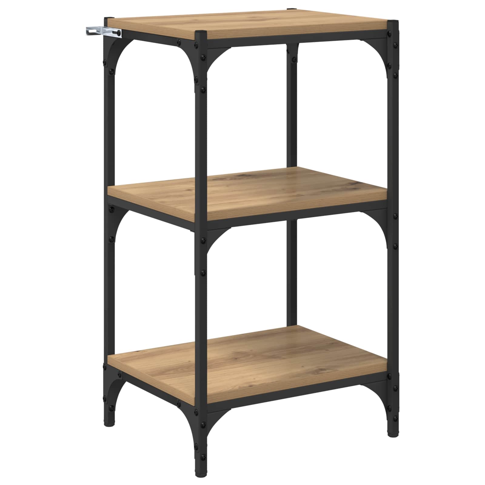 Bücherregal Schwarz 40x33x70,5 cm Holzwerkstoff und Stahl