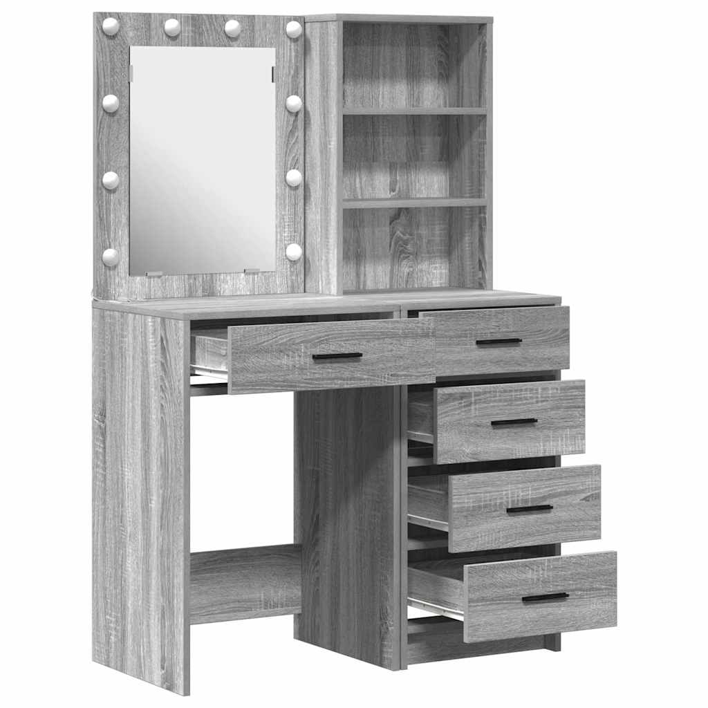 Schminktisch 2 pcs Weiß 50 x 41 x 135 cm Holzwerkstoff