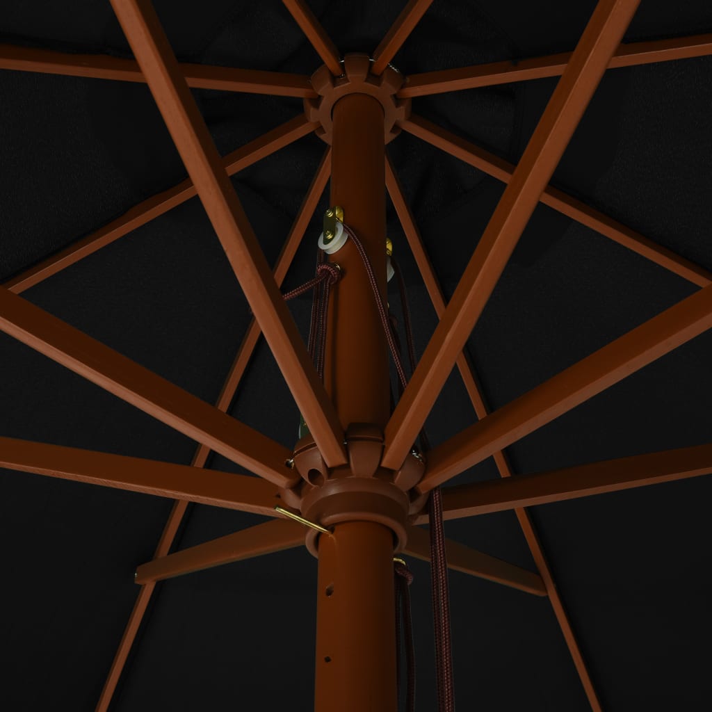 Sonnenschirm mit Holzmast 330 cm Sandweiß