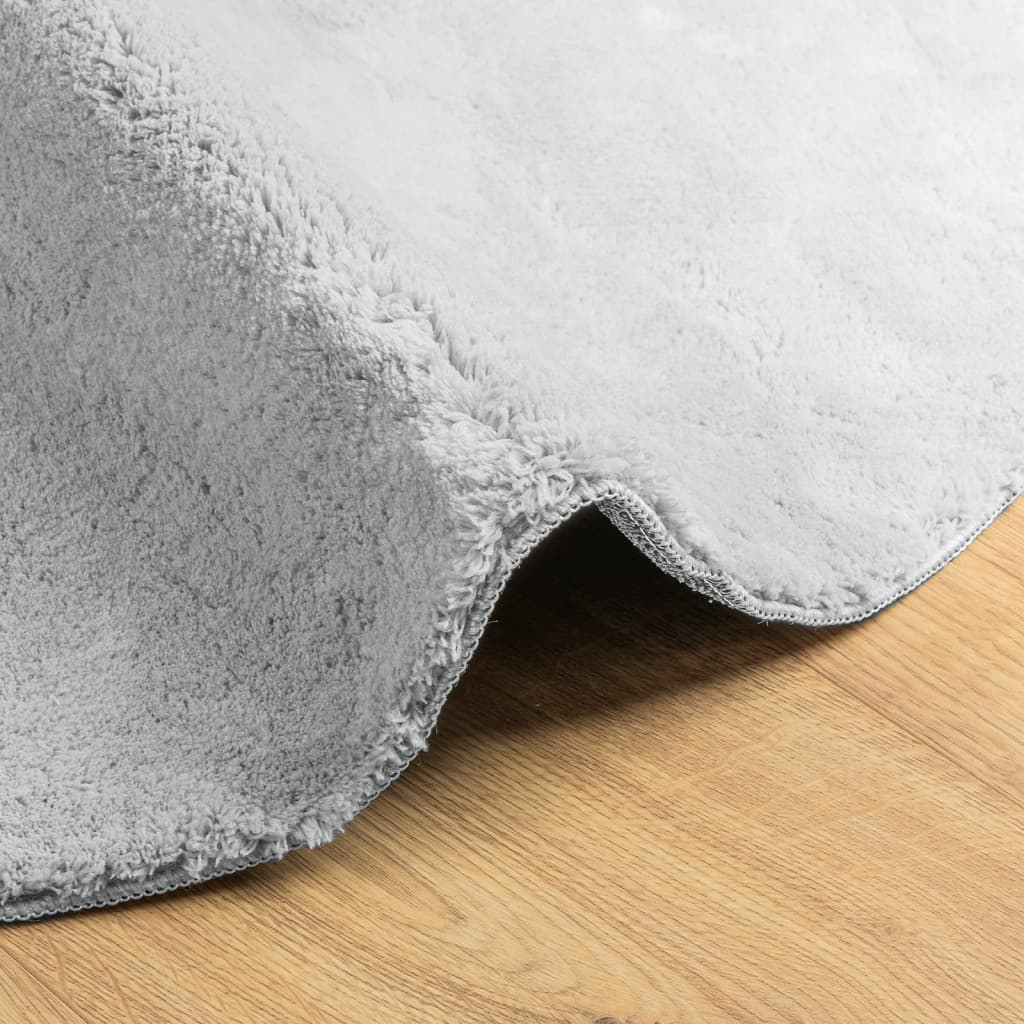 Teppich HUARTE Kurzflor Weich und Waschbar Anthrazit 60x110 cm