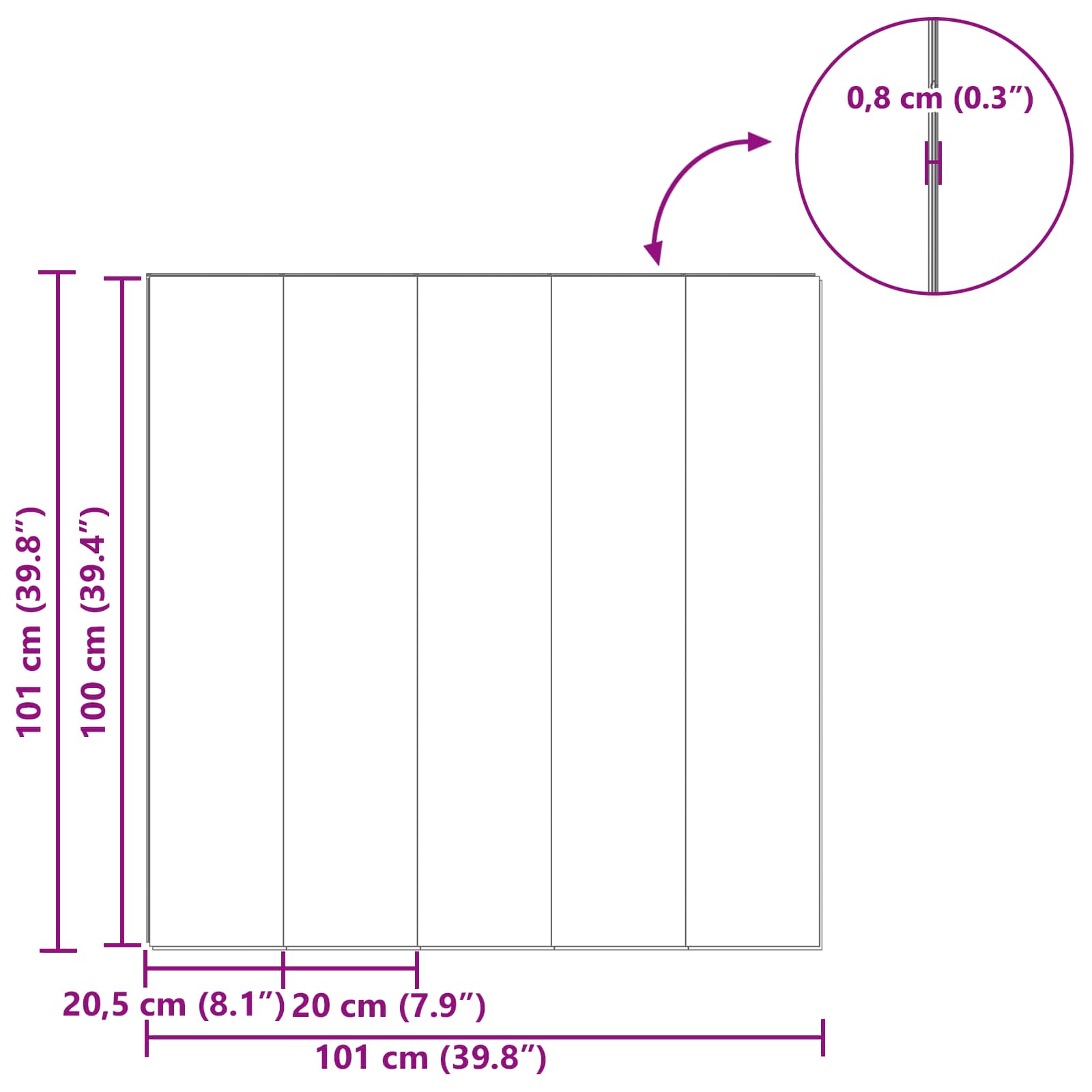 Laminatboden 5 pcs Dunkles Walnuss 101 x 20 x 0,8 cm
