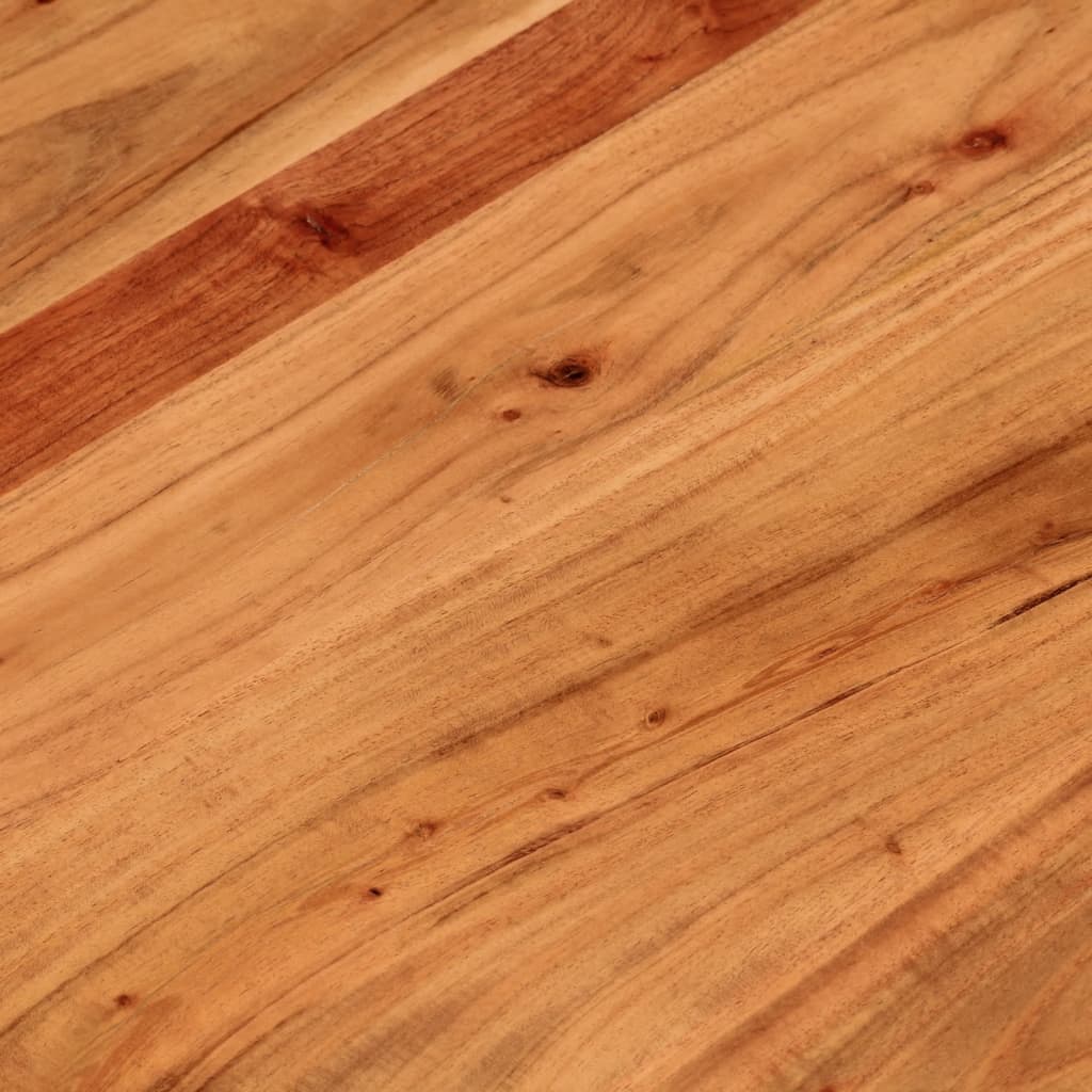 Tischplatte Ø 40x2,5 cm Rund Raues Massives Mangoholz
