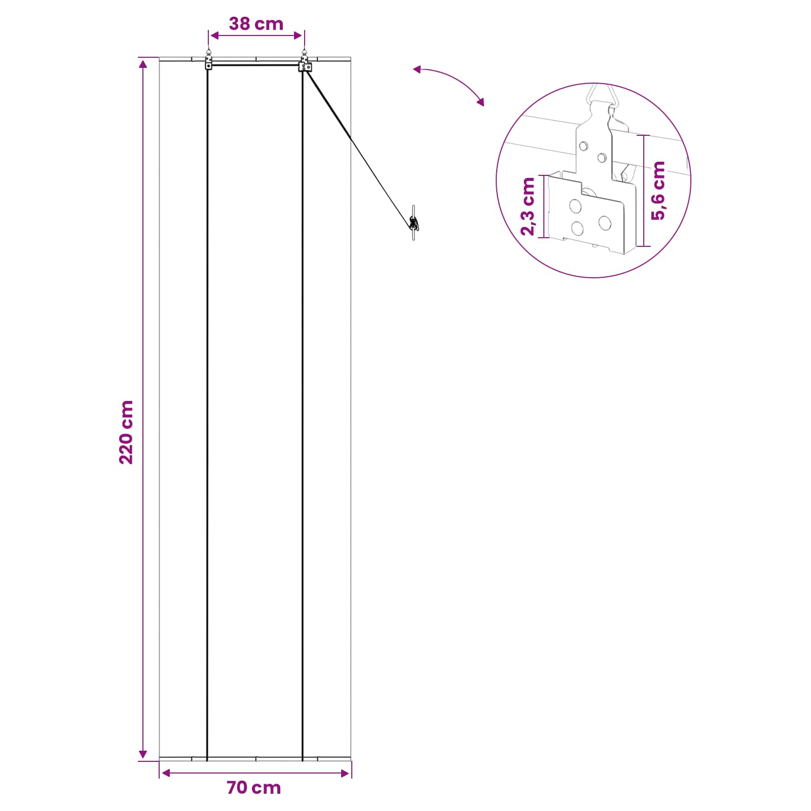 Bambusrollo Natur 80x160 cm