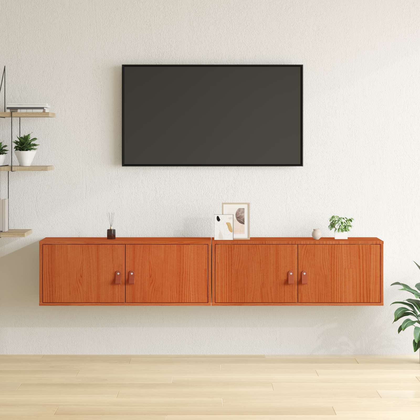 Wandschrank 80x30x30 cm Massivholz Kiefer