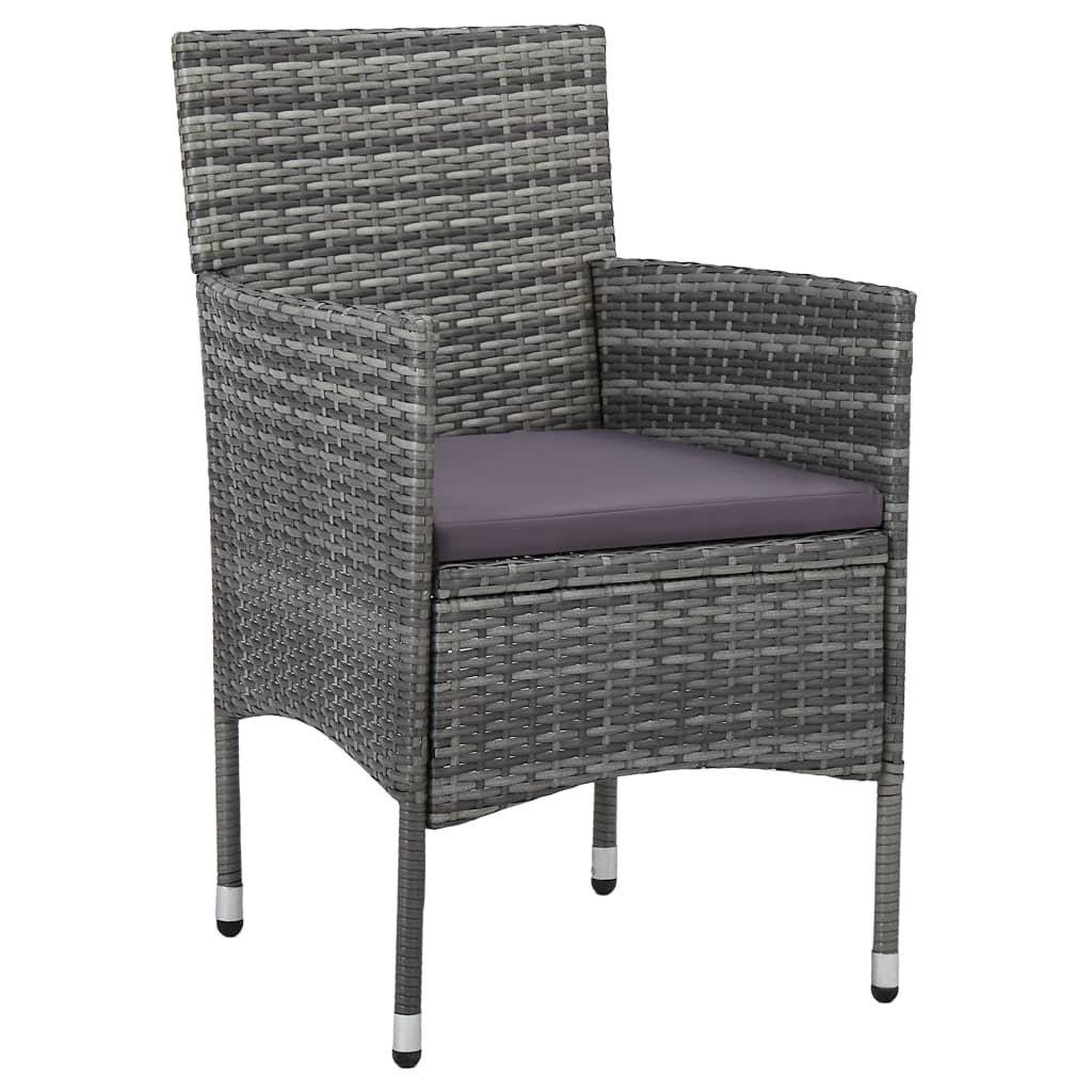 Garten-Essstühle 2 Stk. Poly Rattan Beige