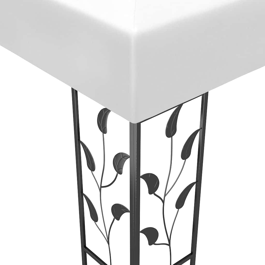Pavillon mit LED-Lichterkette 3x3 m Anthrazit