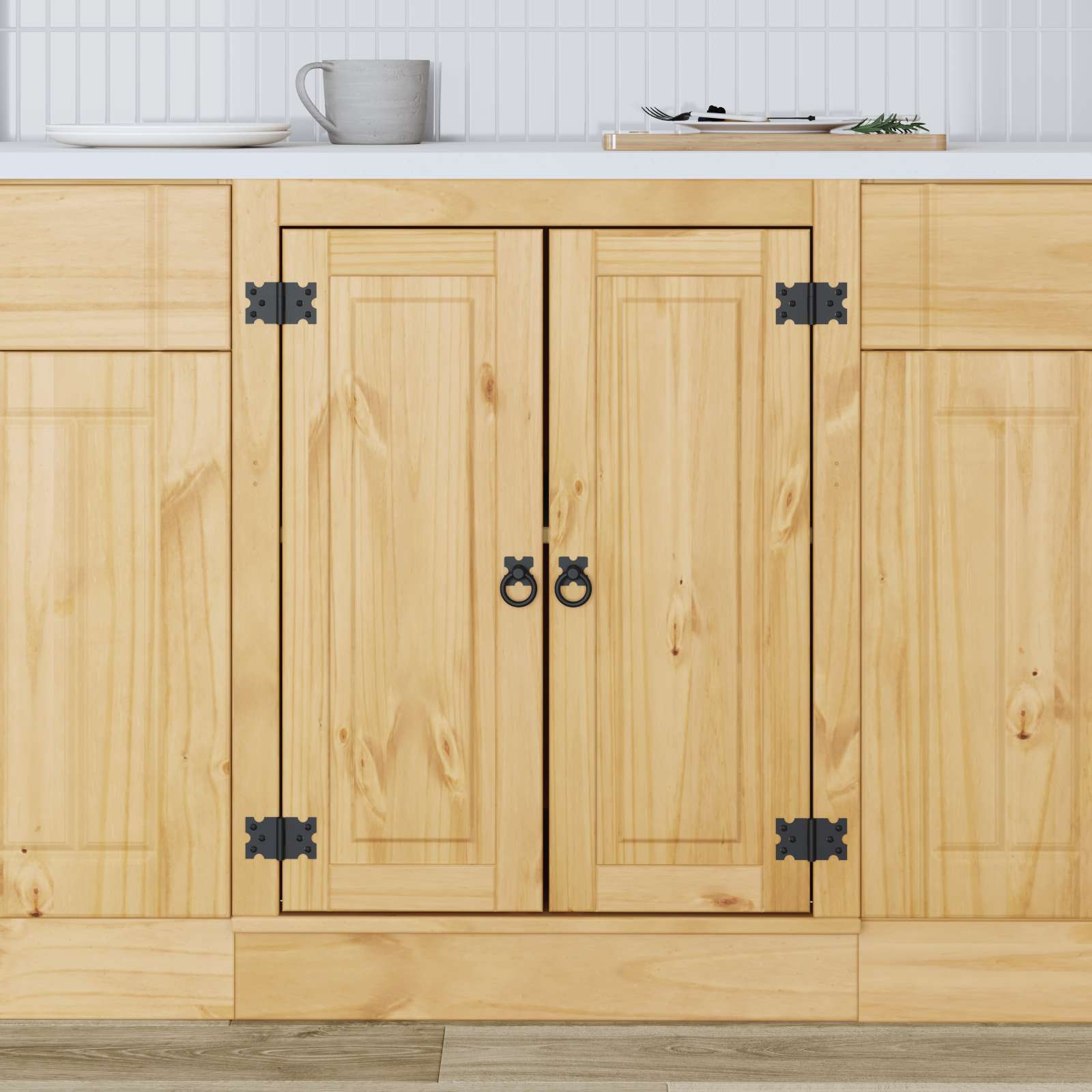 Schrank SKI Honigbraun 60 x 46 x 81,5 cm Massives Kiefernholz