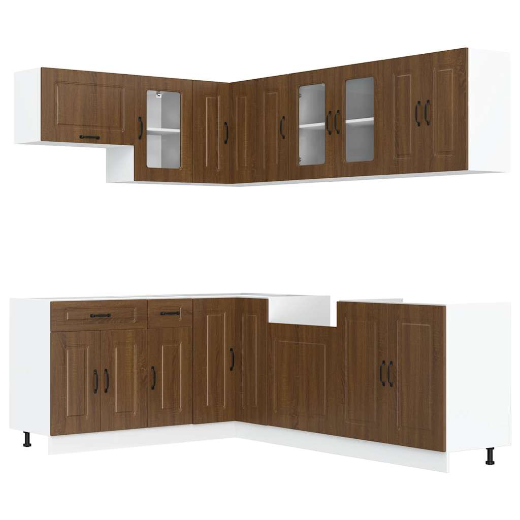 11-tlg. Küchenschrank-Set Kalmar Weiß Holzwerkstoff