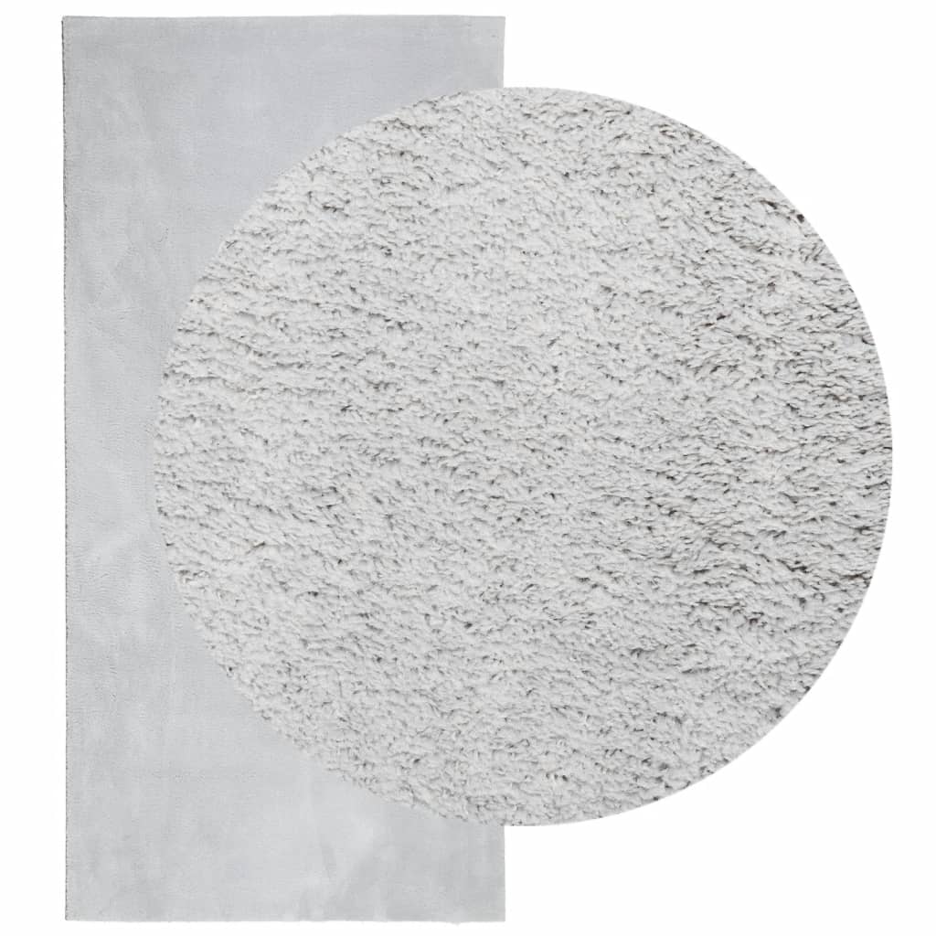 Teppich HUARTE Kurzflor Weich und Waschbar Anthrazit 60x110 cm