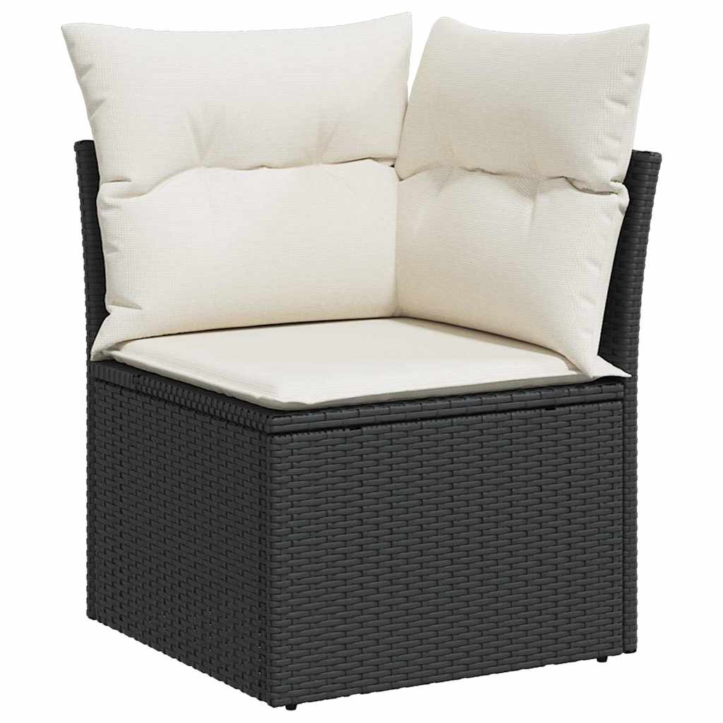 Garten Essgruppe mit Kissen 11 pcs Schwarz und Beige