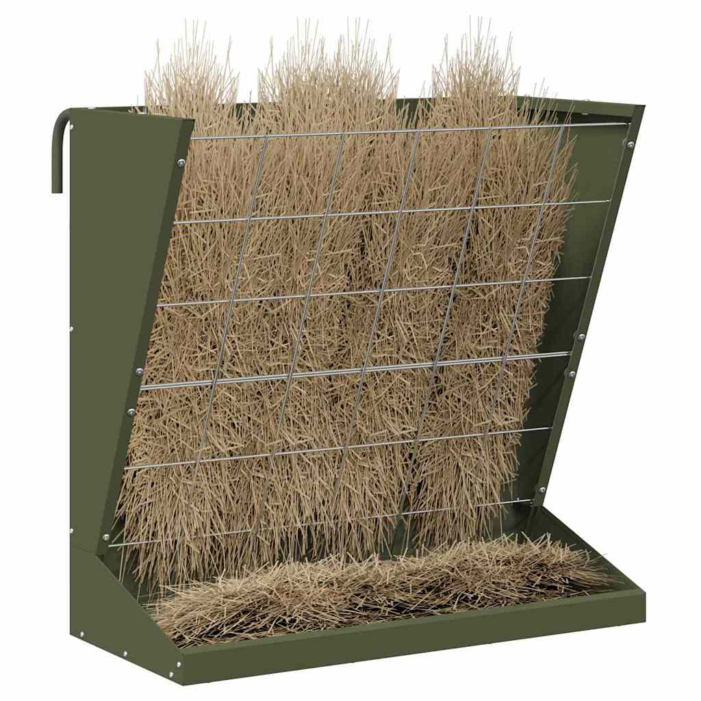 Heu Futterspender Schwarz 71 x 33 x 70 cm Kaltgewalzter Stahl