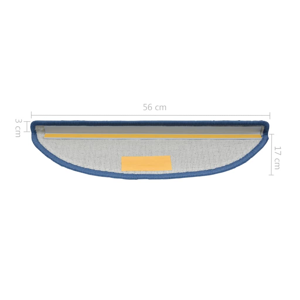 Stufenmatten 15 Stk. 56x17x3 cm Anthrazit Halbrund