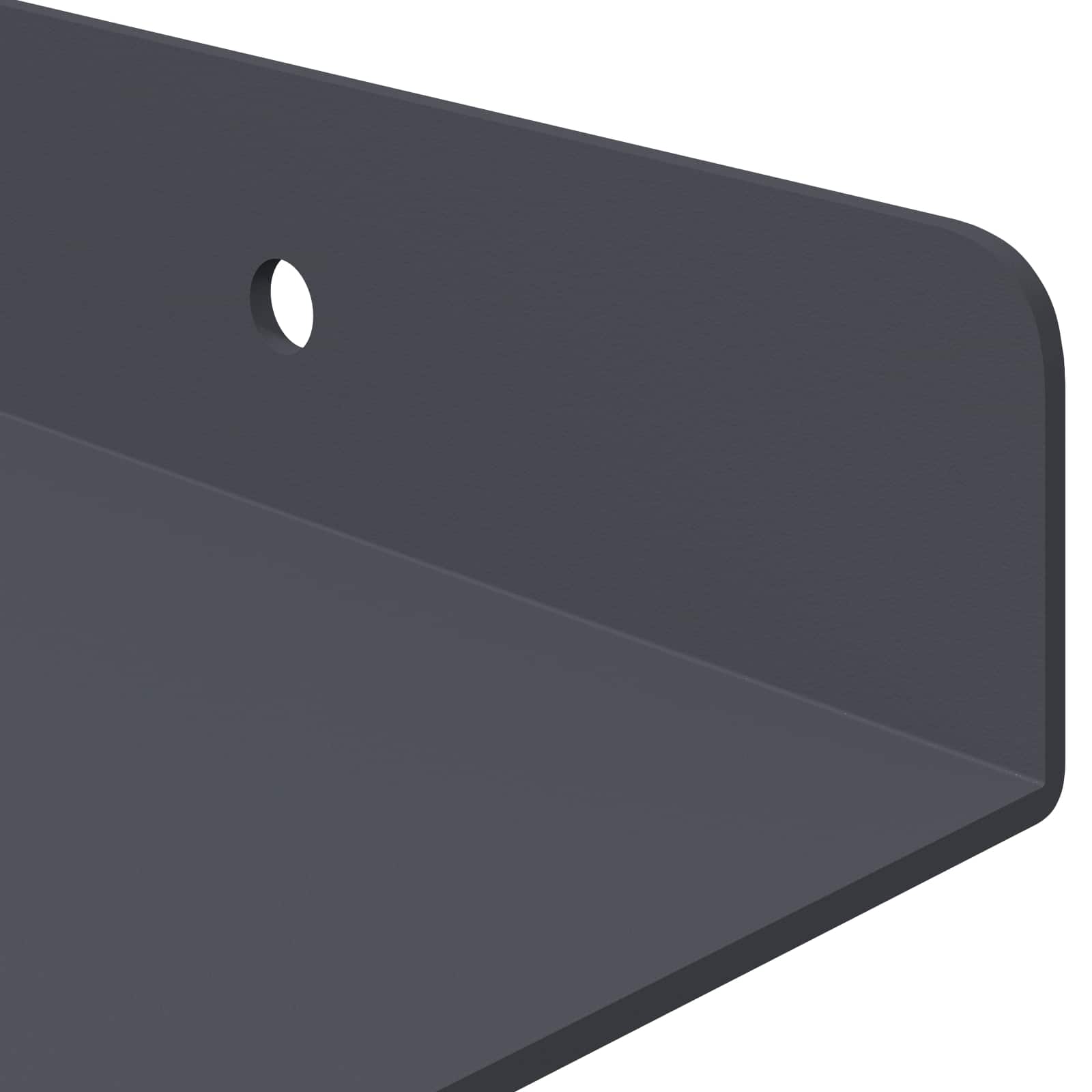 Schwebendes Regal 3 pcs Schwarz 40 x 9 x 2,5 cm Stahl
