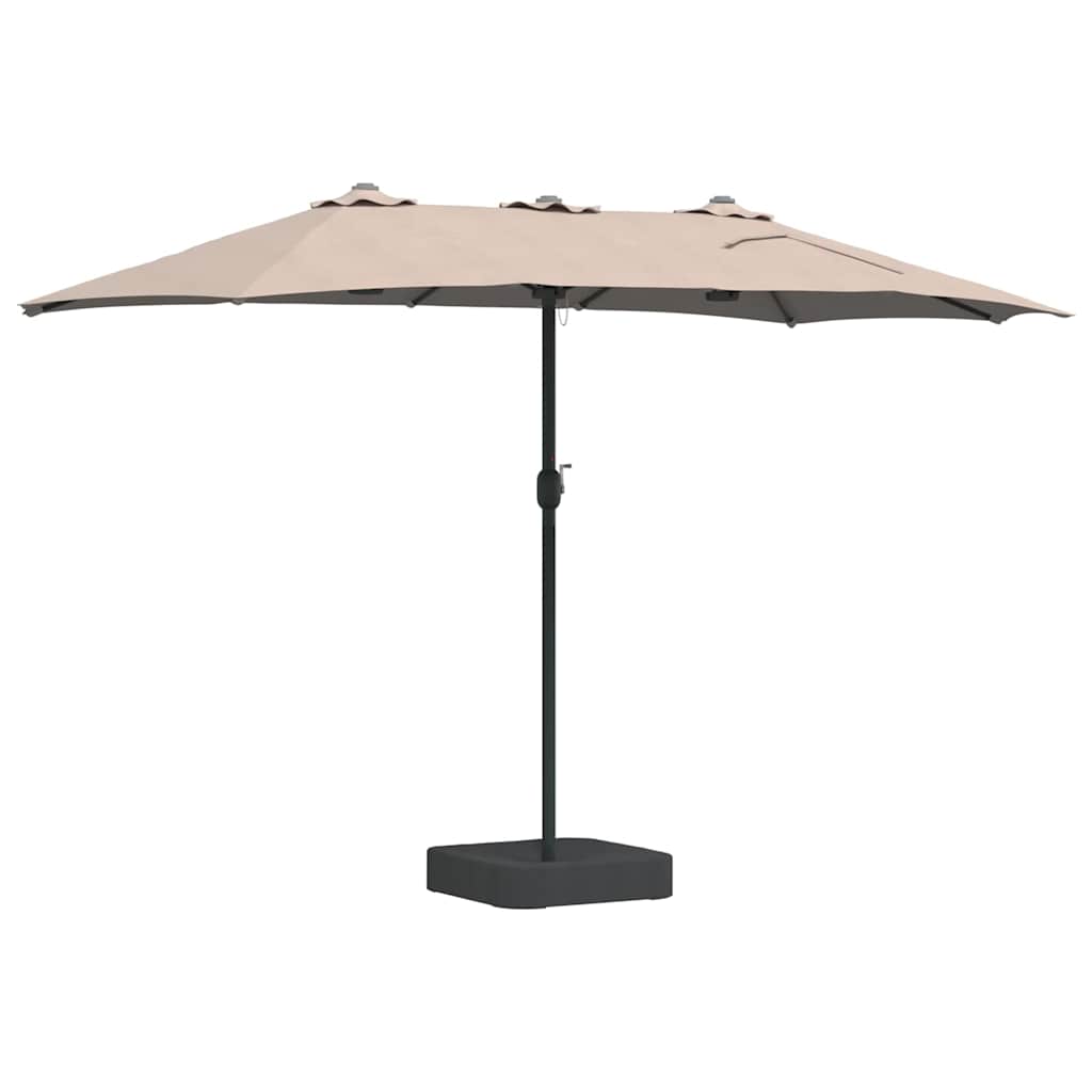 Garten-Sonnenschirm Sand 385 x 209 x 244 cm Polyester und Stahl