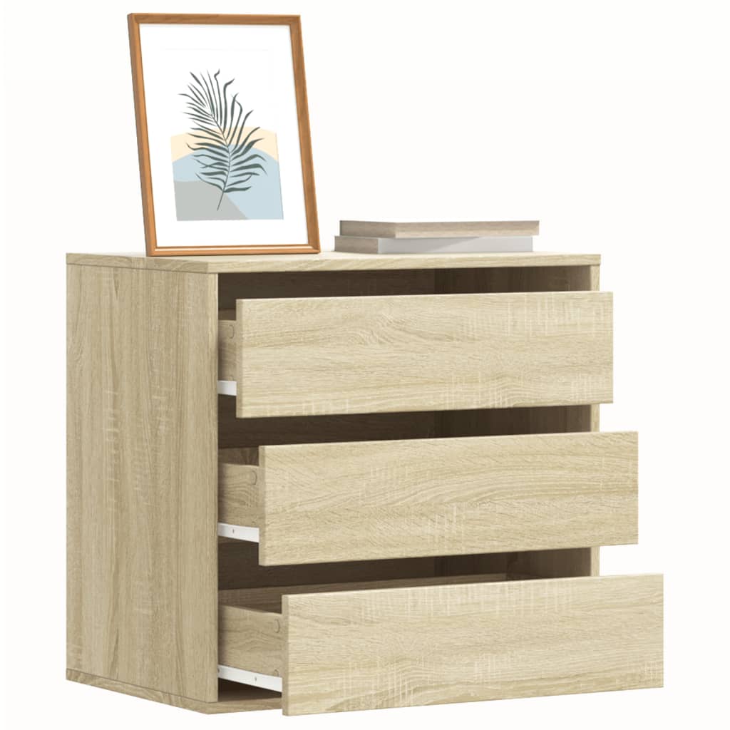 Schubladenschrank Schwarz Eichen-Optik 41 x 40 x 58 cm