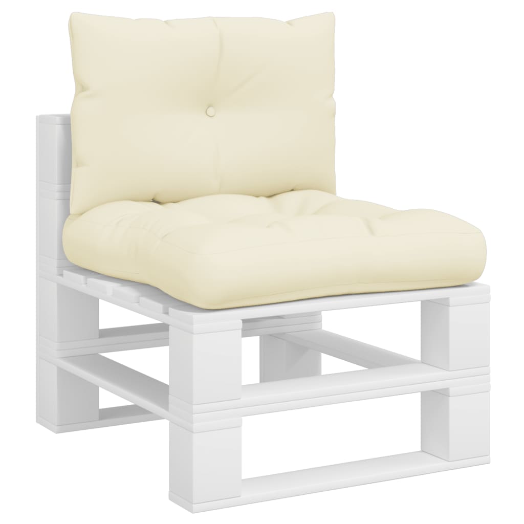 Palettenkissen 3-tlg. Taupe Stoff
