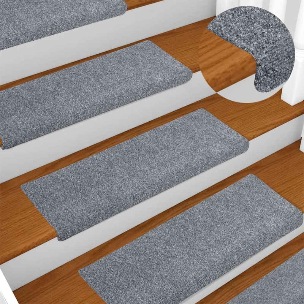 Stufenmatten Selbstklebend 15 Stk. 65x21x4 cm Hellbraun Rechteckiger Rand