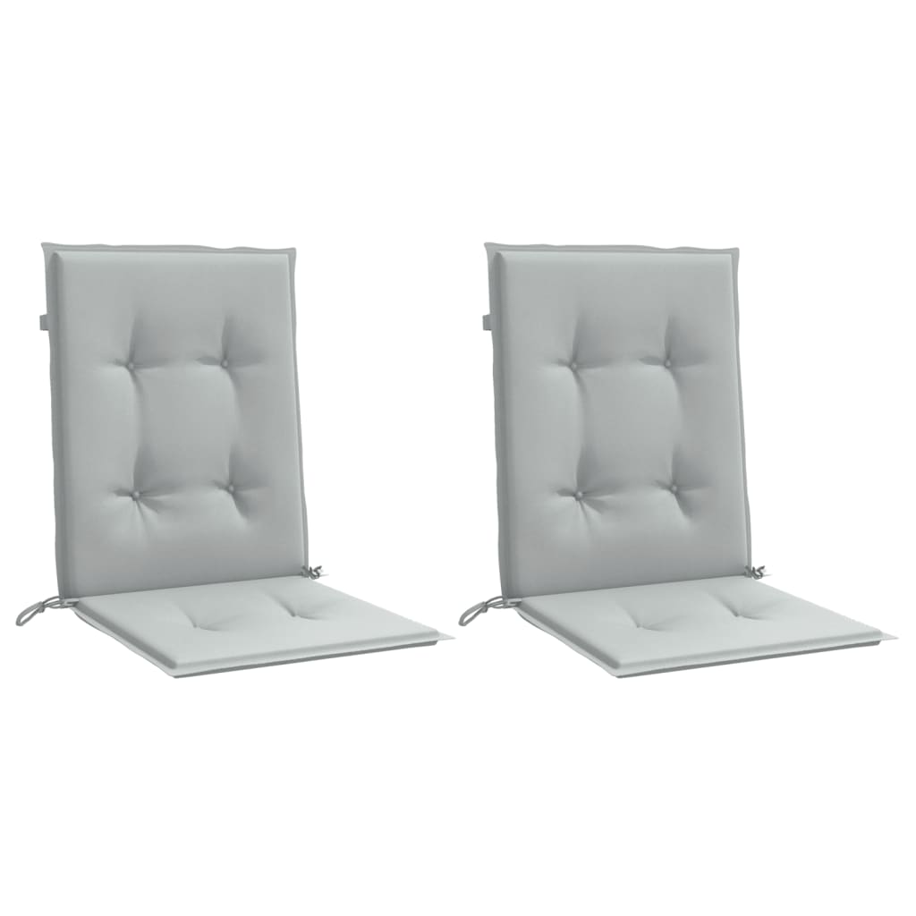 Niedriglehner-Auflagen 2 Stk Melange Anthrazit 100x50x7cm Stoff