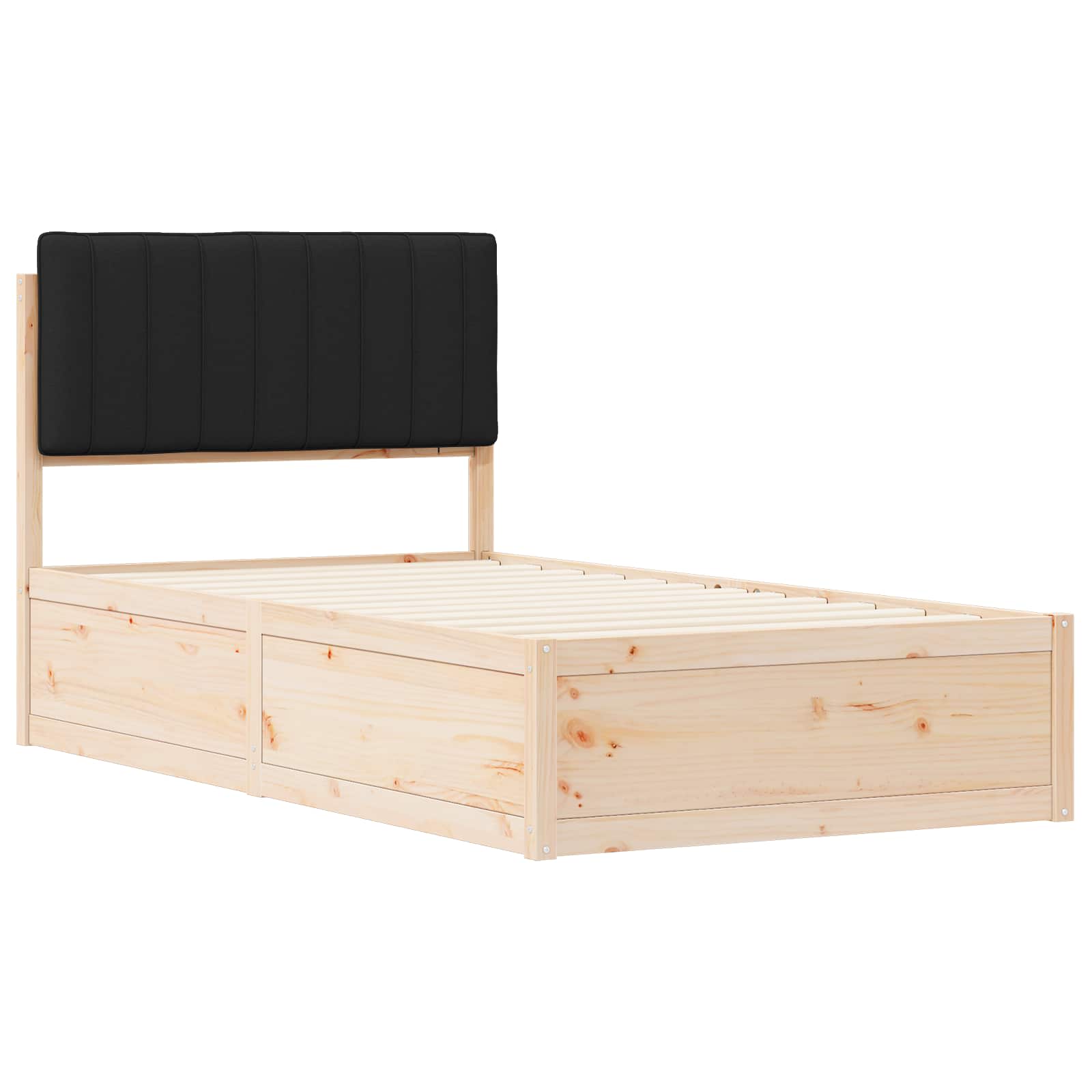 Bettgestell mit gepolstertem Kopfteil Hellgrau 200 x 200 cm
