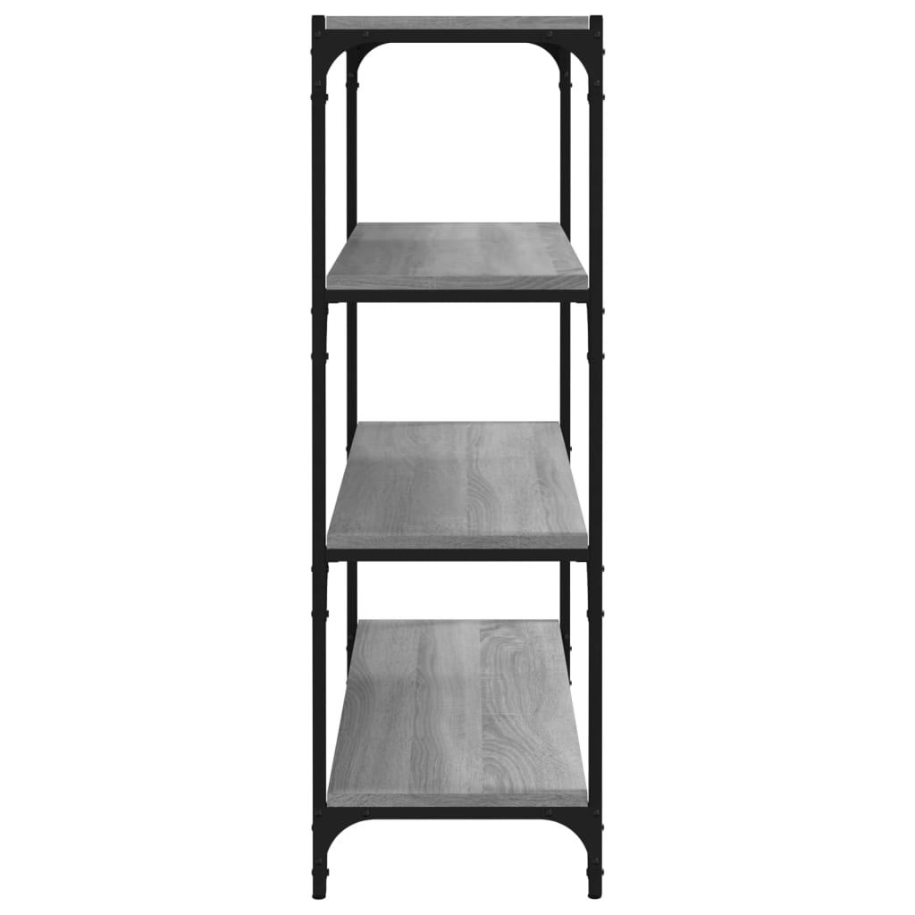 Bücherregal Schwarz 40x33x70,5 cm Holzwerkstoff und Stahl