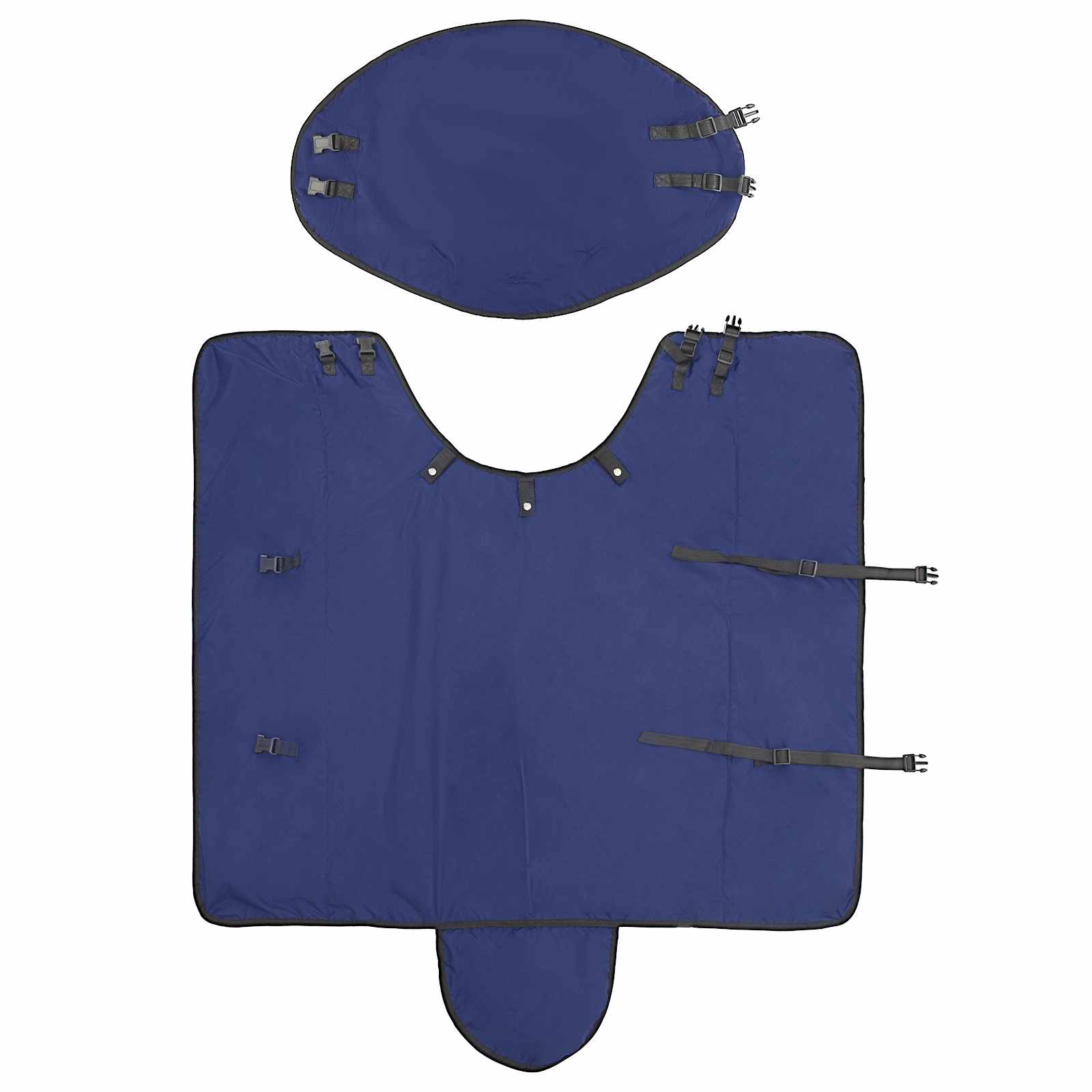 Pferdedecke Dunkelgrün und Schwarz 75 cm Polyester