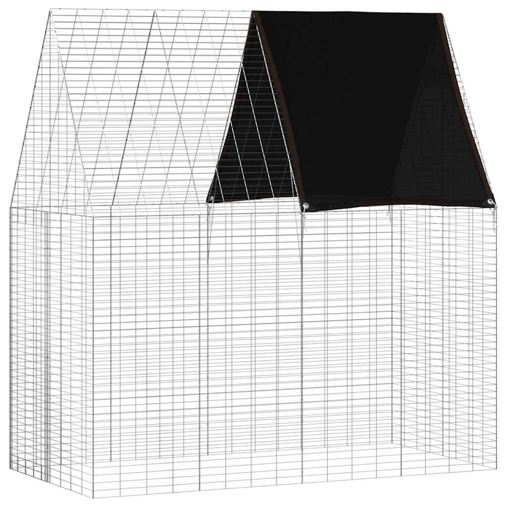 Hühnerkäfig 2 pcs Silber 600 x 100 x 210 cm Verzinkter Stahl
