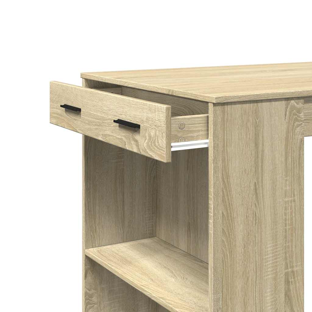 Bartisch Weiß 102x70x103,5 cm Holzwerkstoff