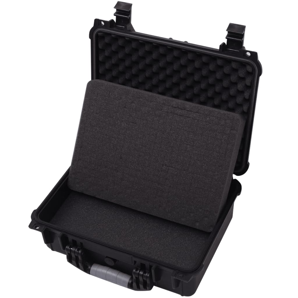 Koffer für Flugreise Tragbar Schwarz 46,5x21,5x17,5 cm PP