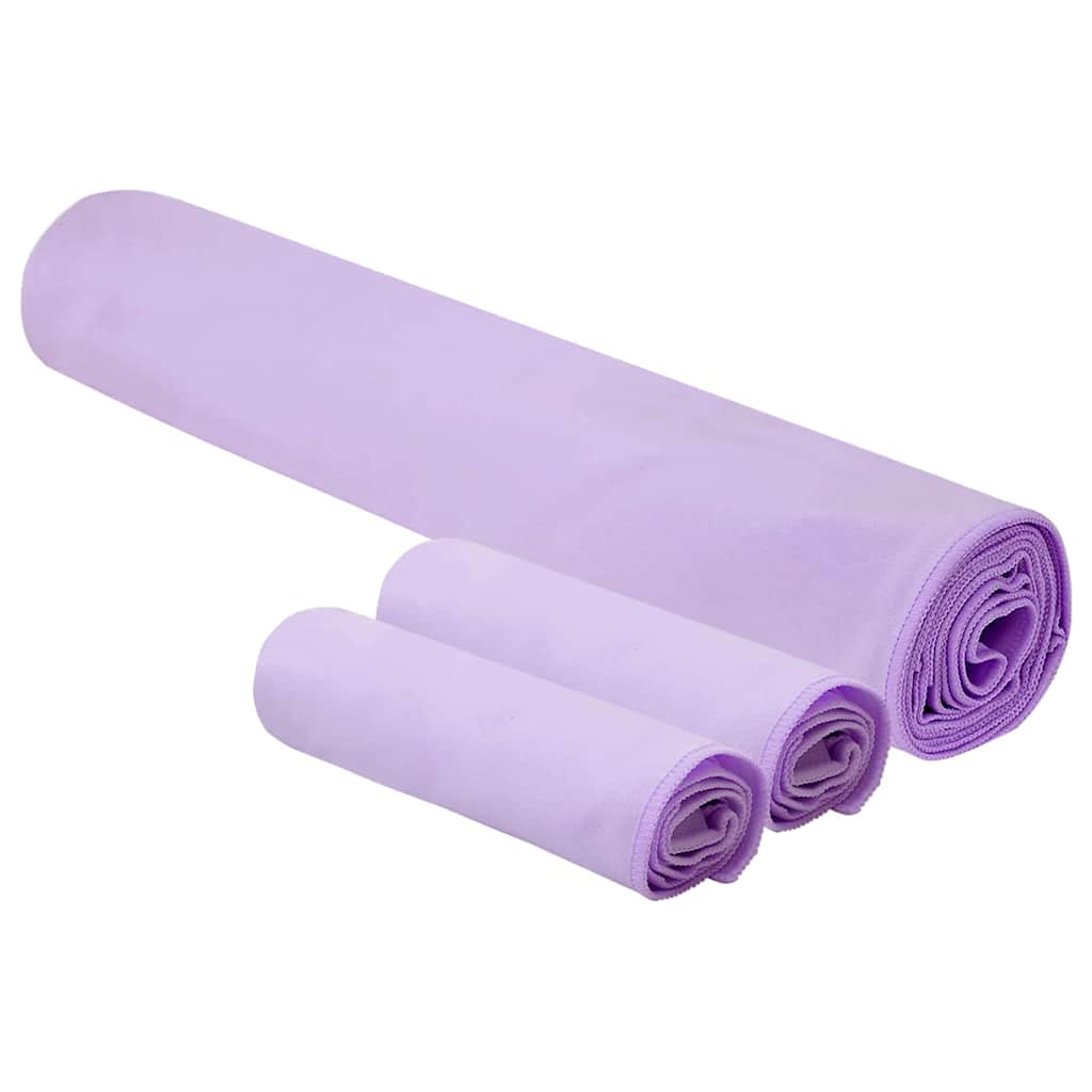 Sporthandtuch Set 3 pcs Schwarz Polyester und Polyamid