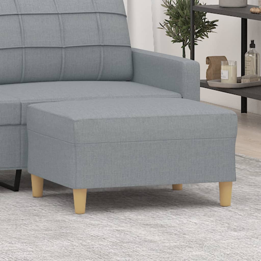 Fußhocker Hellgrau 60x50x41 cm Stoff