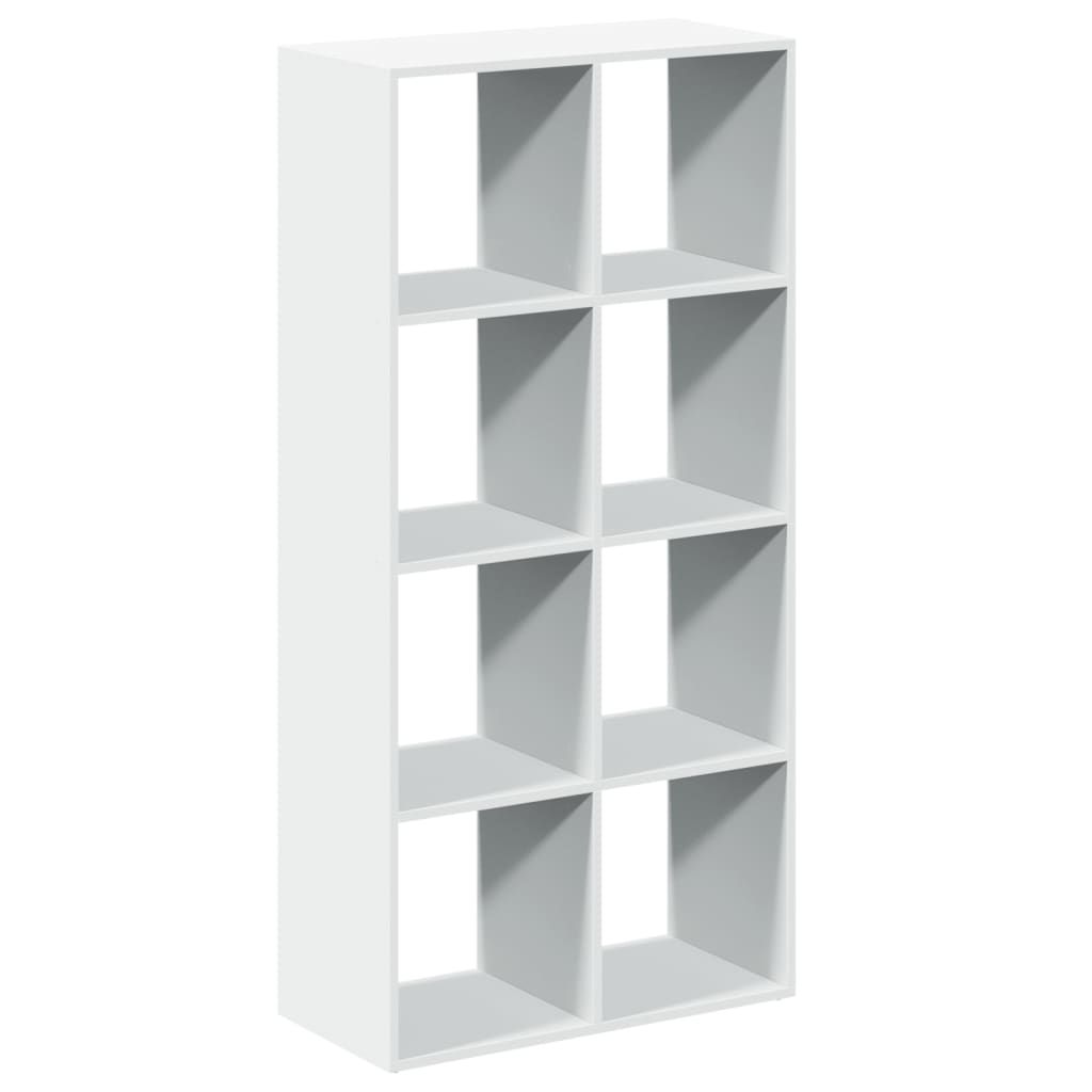 Bücherregal Weiß 137,5x29x137,5 cm Holzwerkstoff