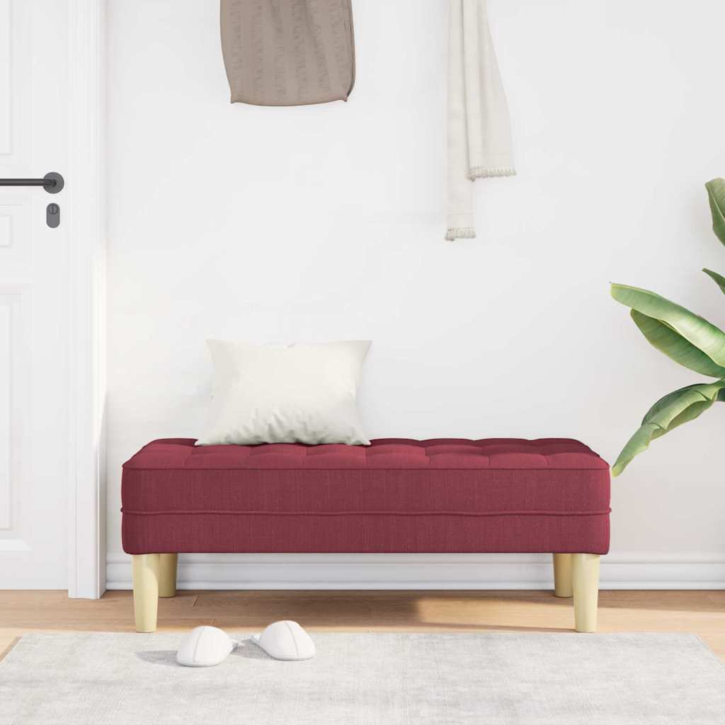 Bank mit Kissen Hellgrau 113 x 57 x 39 cm Stoff