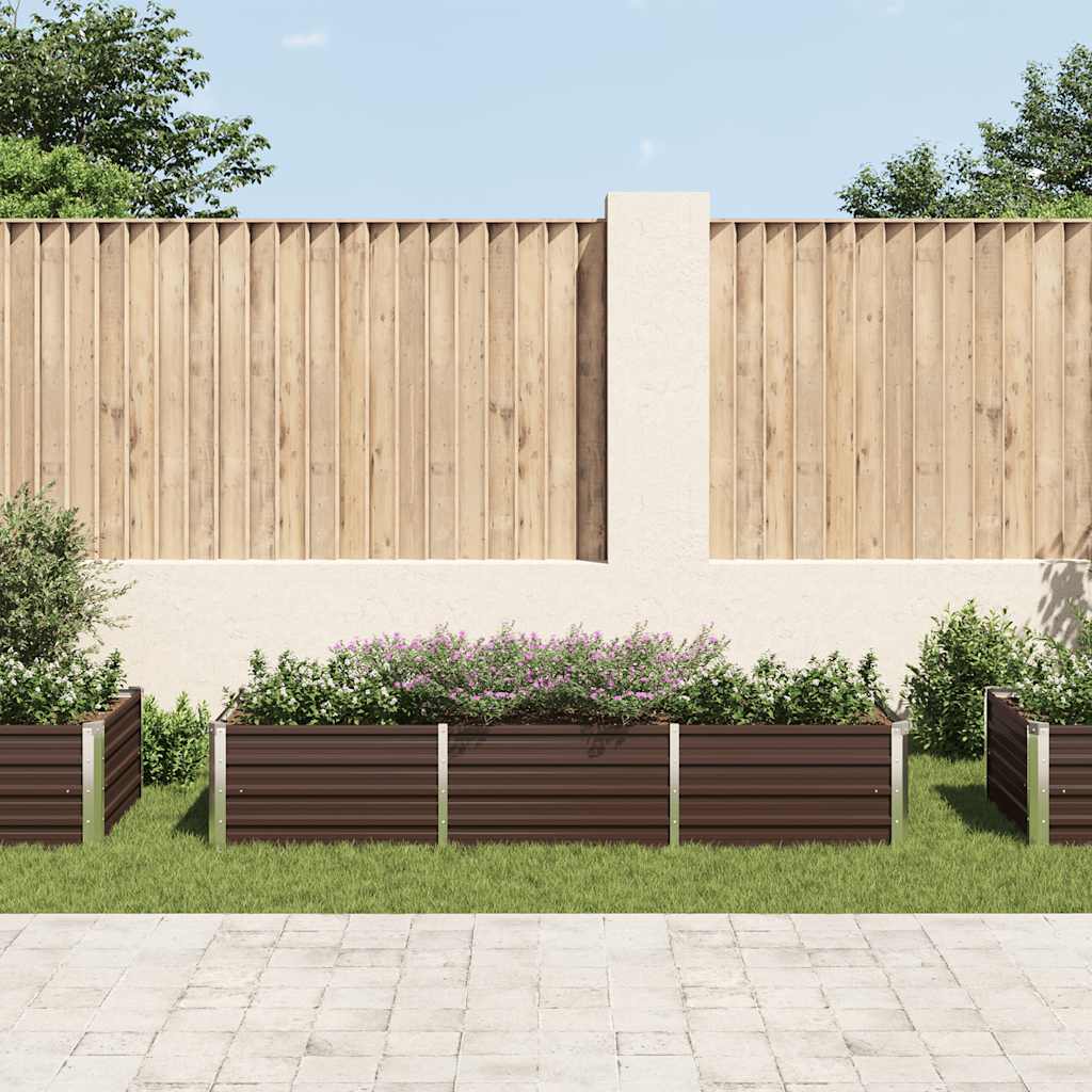 Hochbeet Braun 160 x 80 x 77 cm Verzinkter Stahl