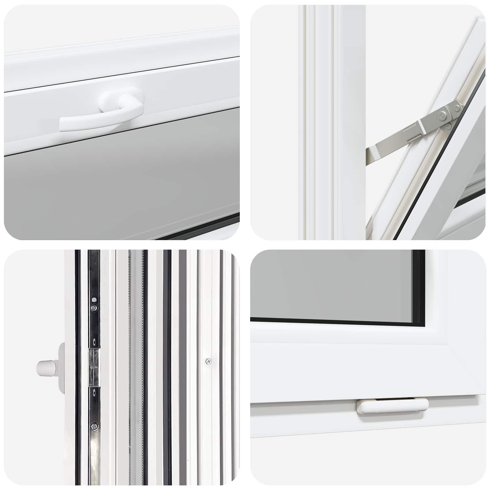 Kellerfenster RISOR 60 x 40 cm PVC und Glas Weiß
