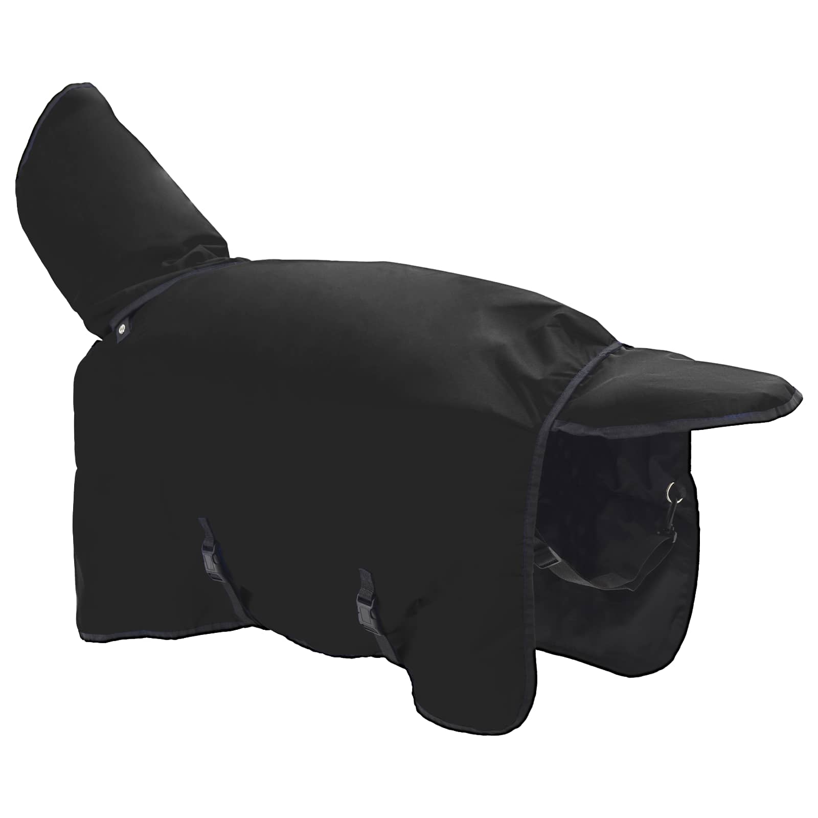Pferdedecke Dunkelgrün und Schwarz 75 cm Polyester