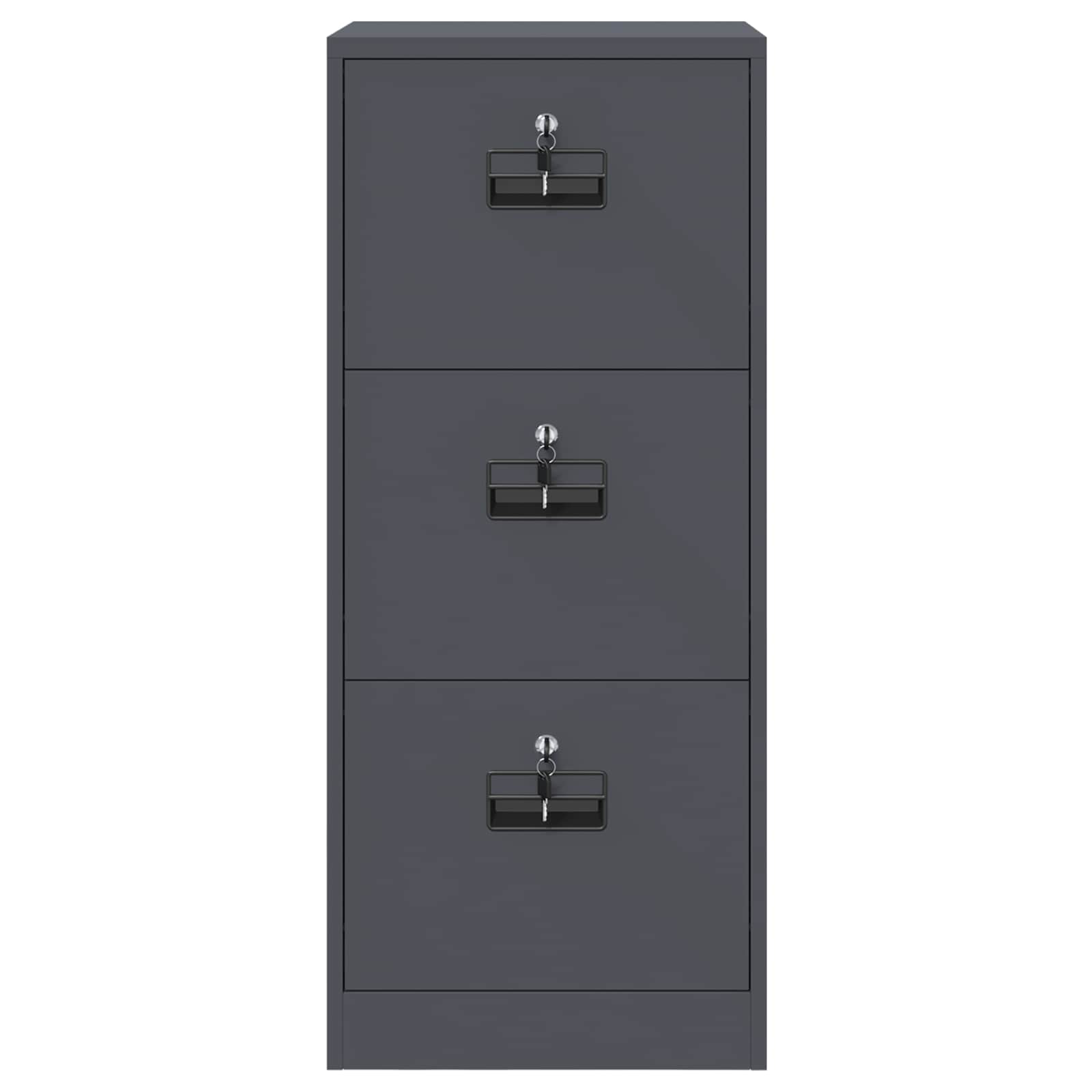 Aktenschrank 2 pcs Schwarz 44 x 50 x 139 cm Kaltgewalzter Stahl