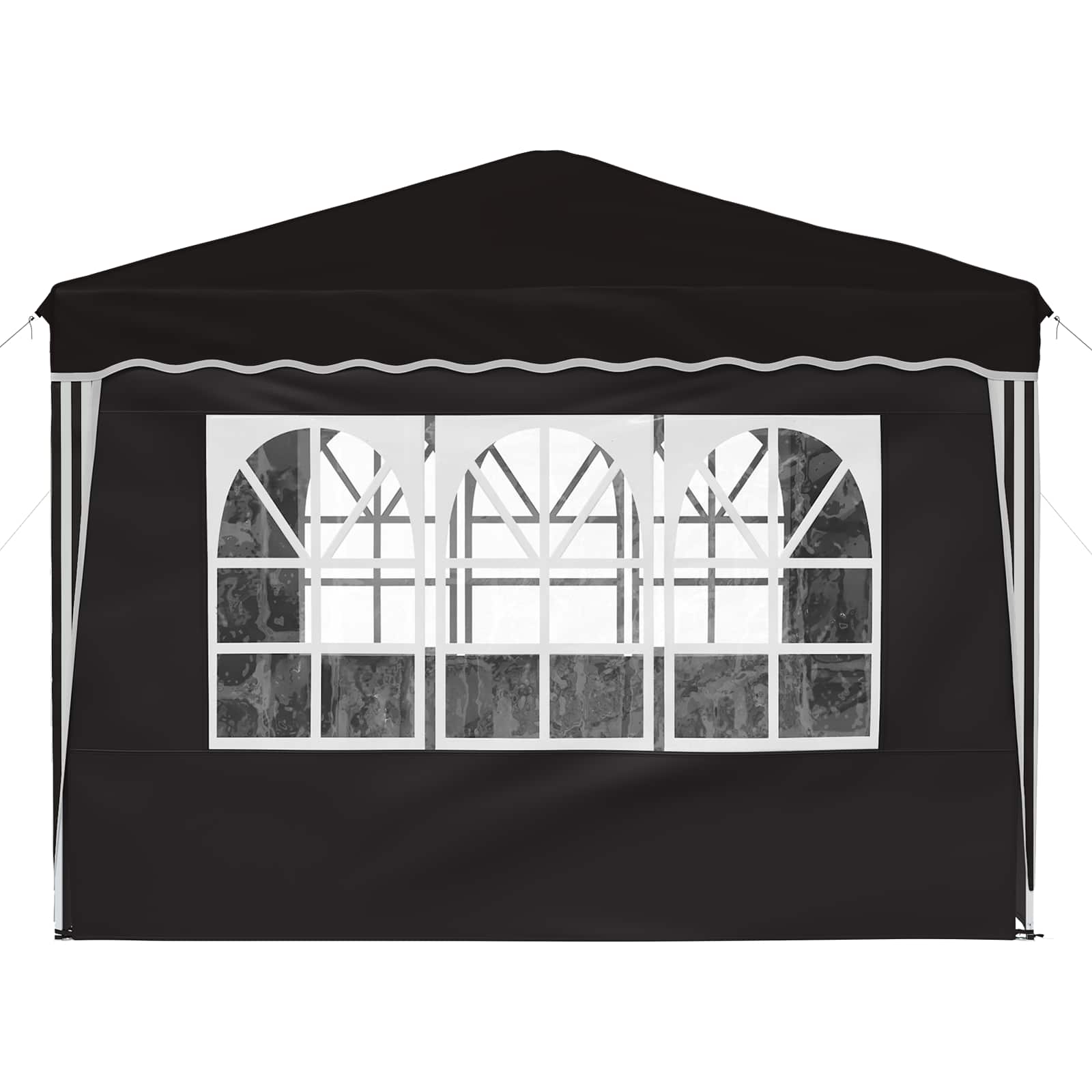 Pop-up Partyzelt 288 x 288 x 245 cm Creme Oxford-Stoff