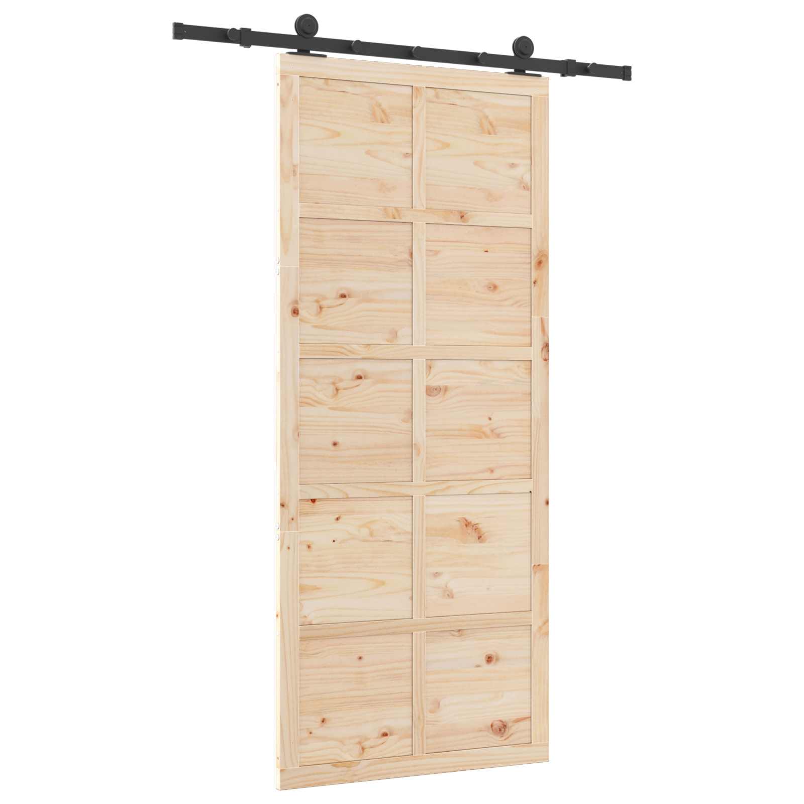 Schiebetür Natur 100 x 208 cm Massives Kiefernholz