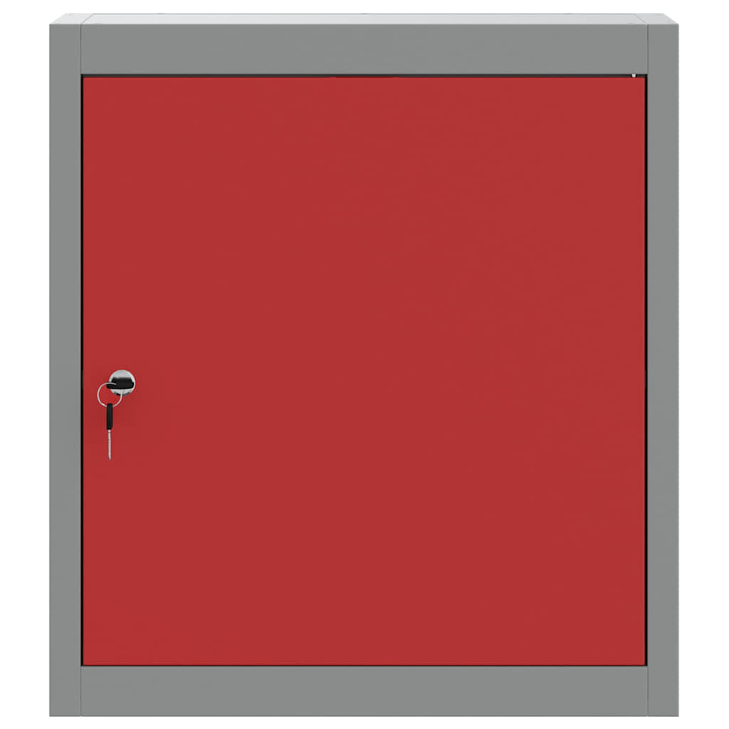 Werkzeugschrank mit Regal Schwarz und Grau 55 x 55 x 55 cm