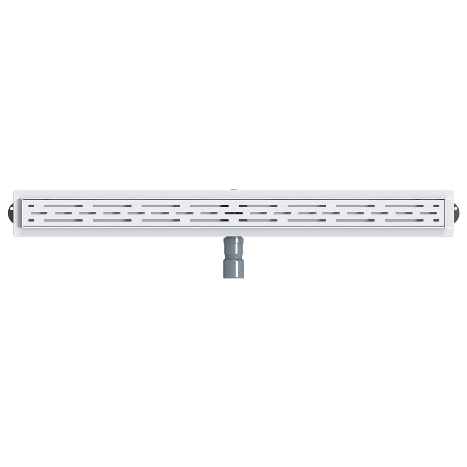 Duschabfluss mit Glashülle und 360° Siphon Schwarz 50 cm