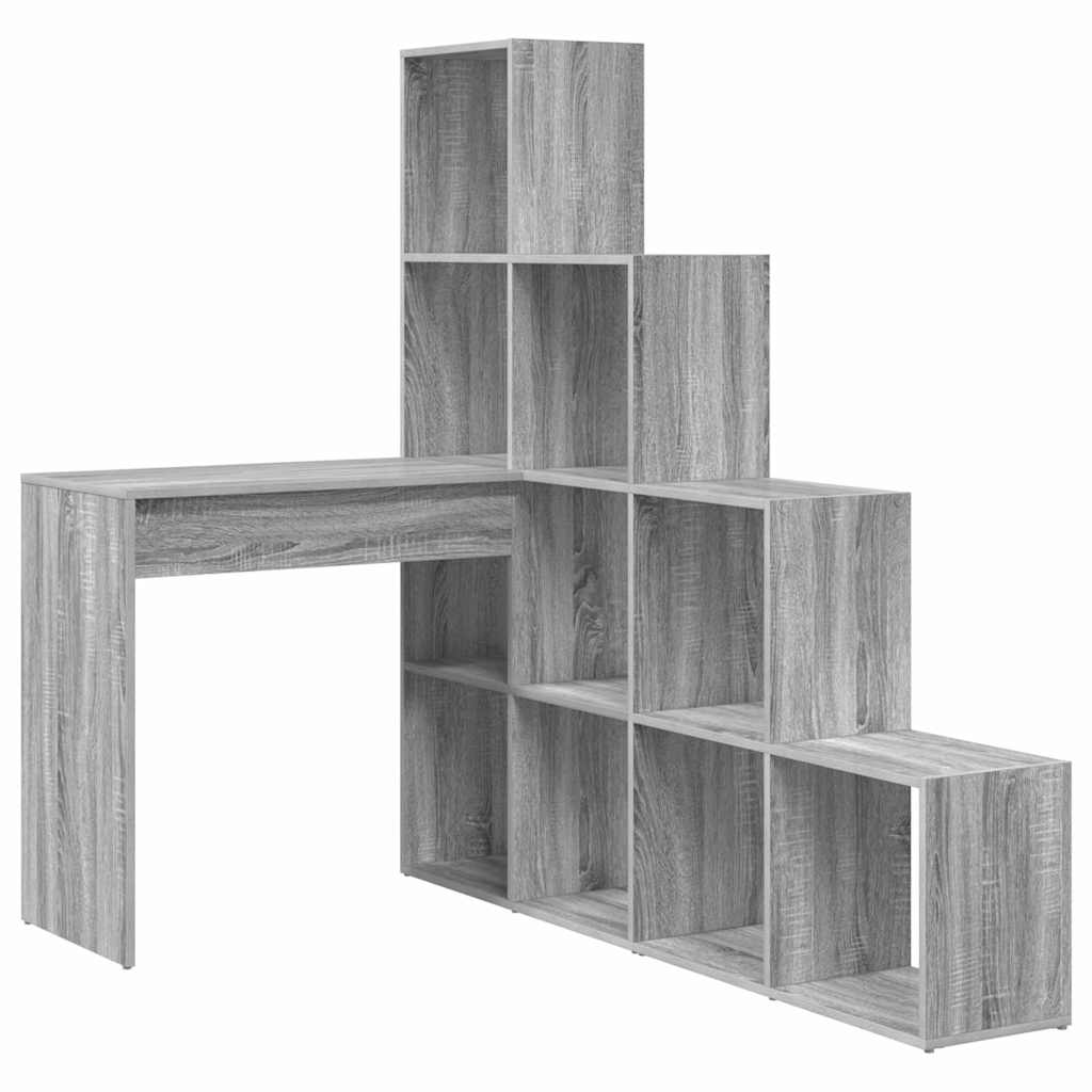 Eck-Schreibtisch Schwarz Eichen-Optik 101,5 x 149,5 x 149,5 cm