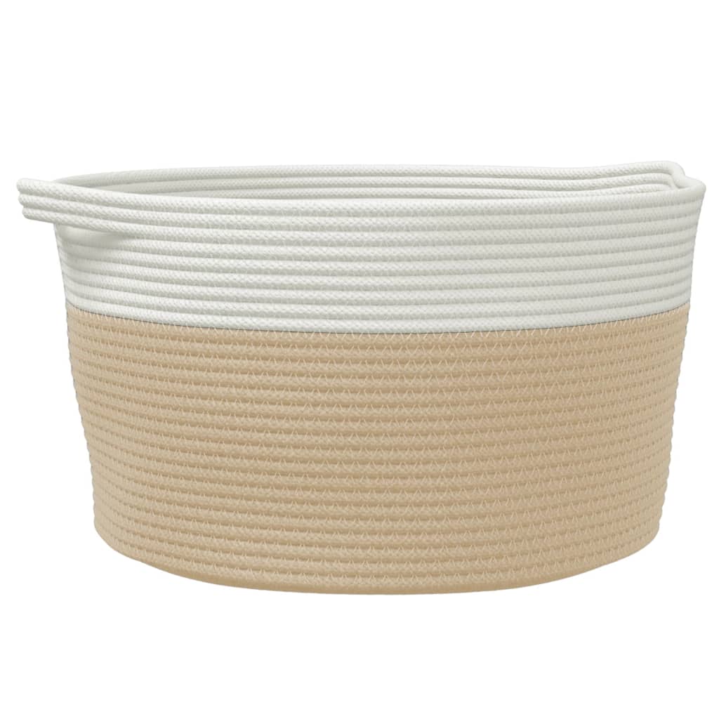 Aufbewahrungskörbe 2 Stk. Grau und Weiß Ø28x28 cm Baumwolle