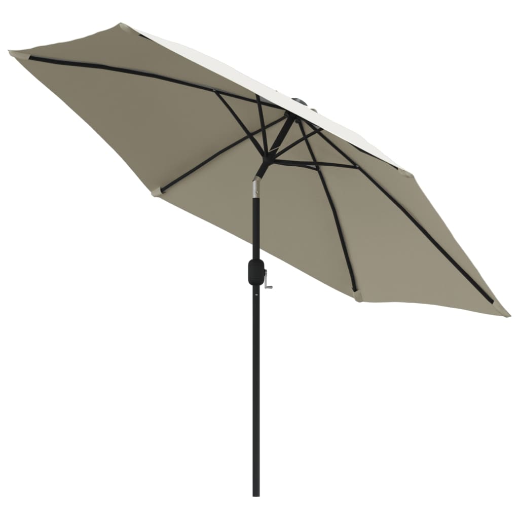 Sonnenschirm mit LED-Beleuchtung Stahl-Mast 300 cm Bordeauxrot