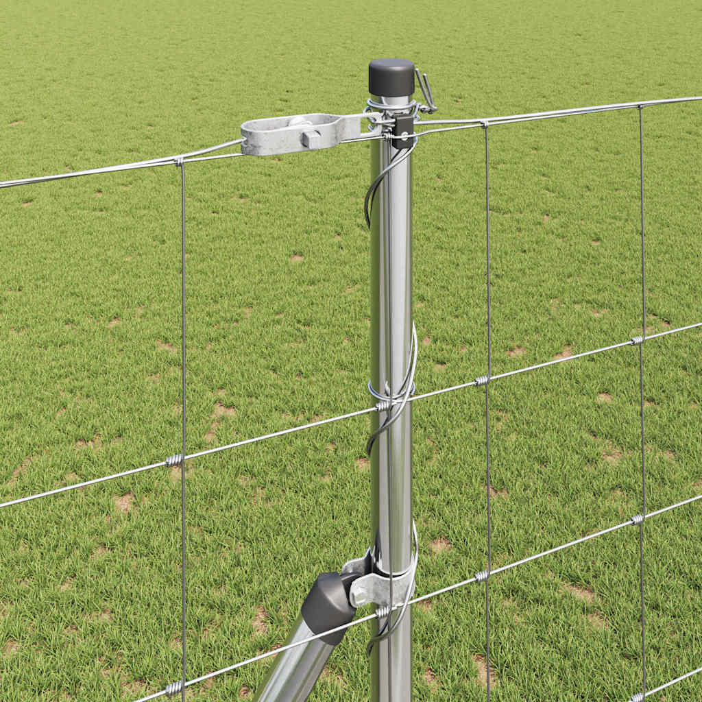 Ground Fix Geschweißter Drahtzaun 25 x 0,8 m Silber Netz