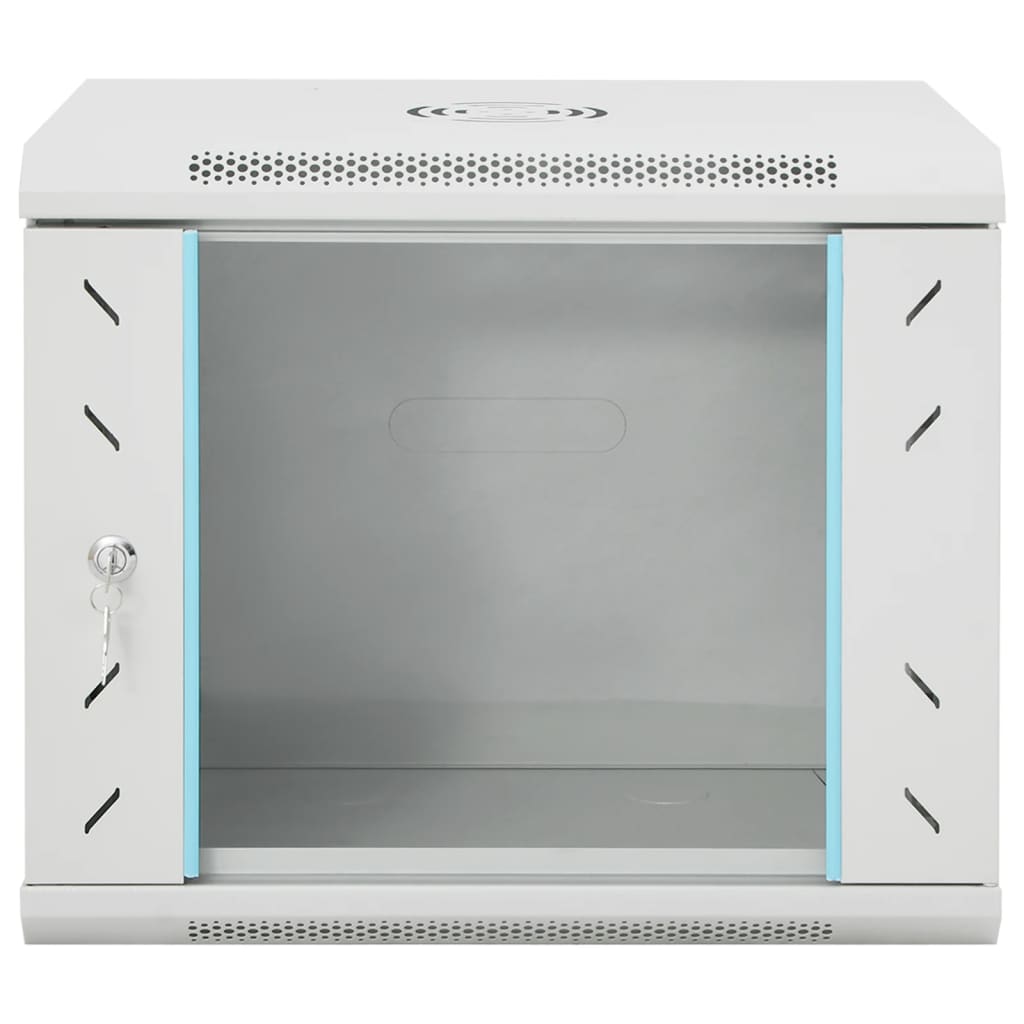 Netzwerkschrank mit Speicher Grau 60 x 45 x 28 cm Stahl