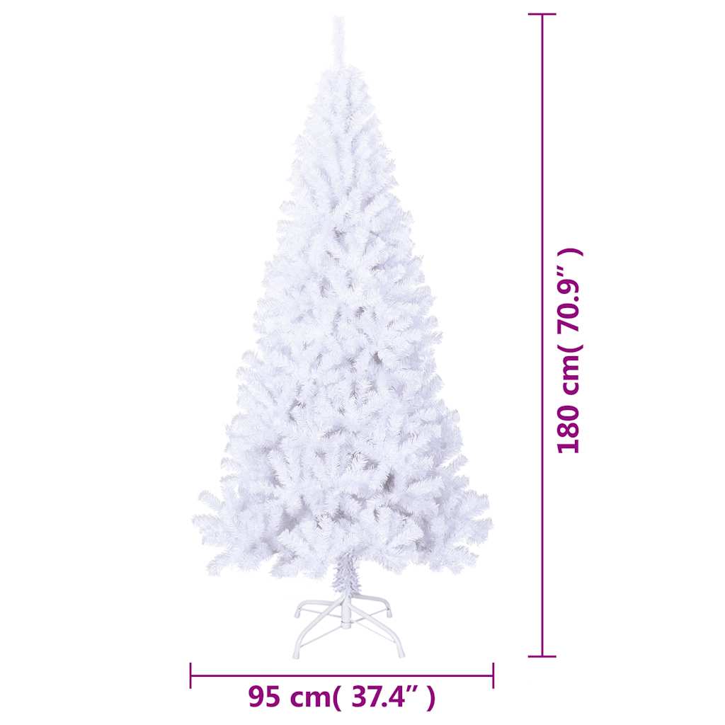 Künstlicher Weihnachtsbaum mit Dicken Zweigen Grün 150 cm PVC