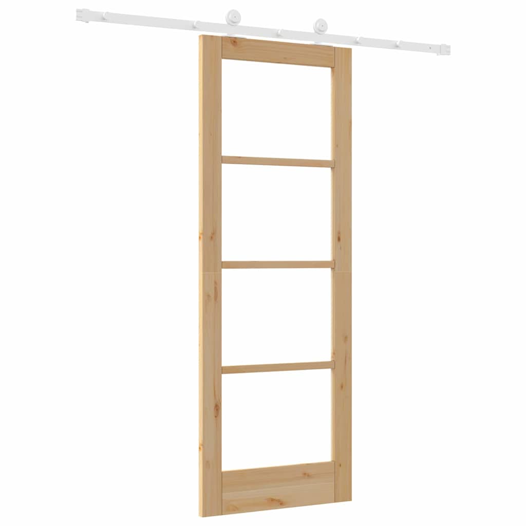 Schiebetür ORKDAL Natürlich und Schwarz 61 x 198,5 cm