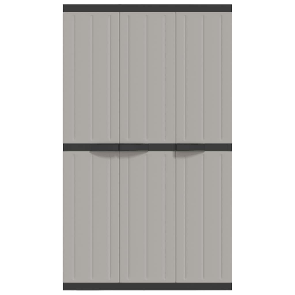 Gartenschrank Grau und Schwarz 65x37x85 cm PP