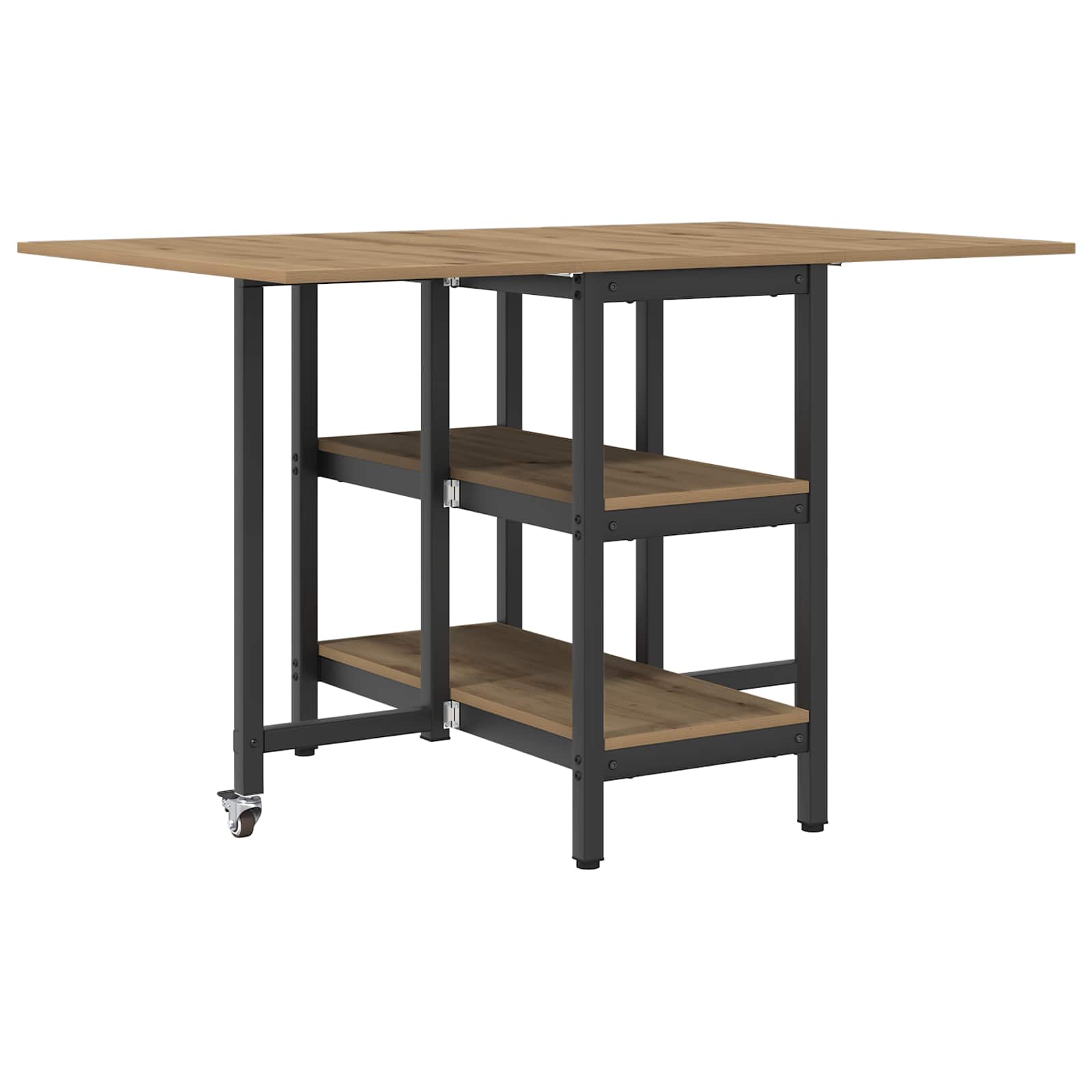 Esstisch 122 x 80 x 76,5 cm Holzwerkstoff Schwarze Eiche
