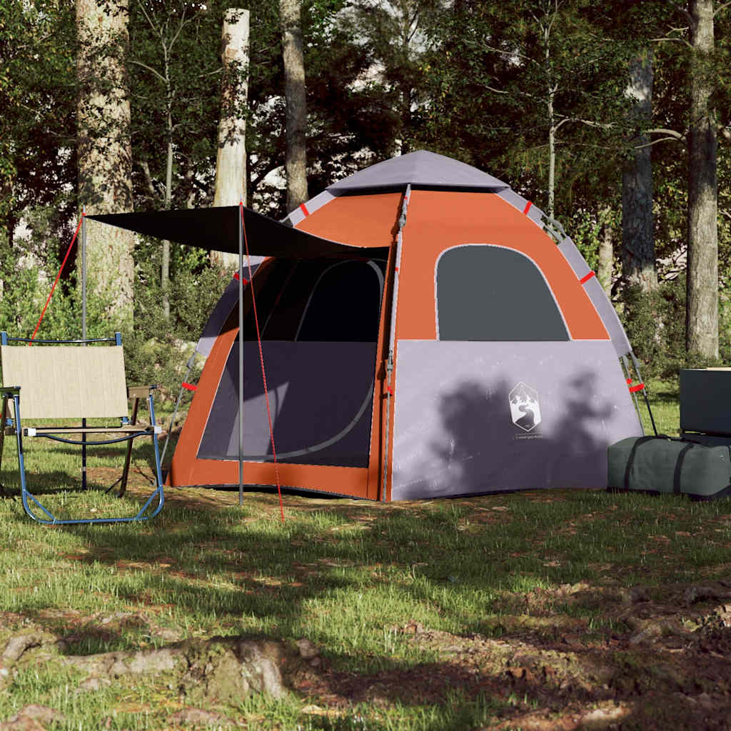 Campingzelt 4 Personen Grün Quick Release